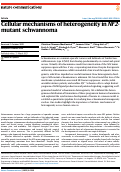 Cover page: Cellular mechanisms of heterogeneity in NF2-mutant schwannoma