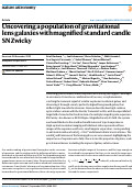 Cover page: Uncovering a population of gravitational lens galaxies with magnified standard candle SN Zwicky.