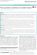 Cover page: The parameter sensitivity of random forests