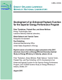 Cover page: Development of an Enhanced Payback Function for the Superior Energy Performance Program: