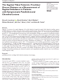 Cover page: The Sagittal Tibial Tubercle–Trochlear Groove Distance as a Measurement of Sagittal Imbalance in Patients with Symptomatic Patellofemoral Chondral Lesions