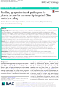 Cover page: Profiling grapevine trunk pathogens in planta: a case for community-targeted DNA metabarcoding