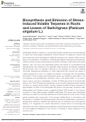 Cover page: Biosynthesis and Emission of Stress-Induced Volatile Terpenes in Roots and Leaves of Switchgrass (Panicum virgatum L.)