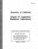 Cover page: RADIATION CHEMISTRY OF ORGANO-NITROGEN COMPOUNDS