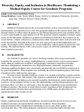 Cover page: Diversity, Equity, and Inclusion in Healthcare: Mandating a Medical Equity Course for Graduate Programs