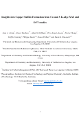 Cover page: Insights into Copper Sulfide Formation from Cu and S K edge XAS and DFT studies