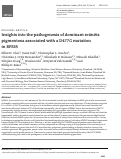 Cover page: Insights into the pathogenesis of dominant retinitis pigmentosa associated with a D477G mutation in RPE65.