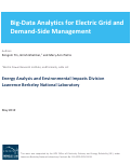 Cover page: Big-Data Analytics for Electric Grid and Demand-Side Management
