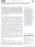 Cover page: Detecting unitary synaptic events with machine learning.