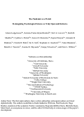 Cover page: The Pandemic as a Portal: Reimagining Psychological Science as Truly Open and Inclusive