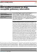 Cover page: Risk-stratified treatment for drug-susceptible pulmonary tuberculosis