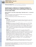 Cover page: Spatial analysis of adherence to treatment guidelines for advanced-stage ovarian cancer and the impact of race and socioeconomic status