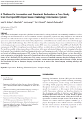 Cover page: A Platform for Innovation and Standards Evaluation: a Case Study from the OpenMRS Open-Source Radiology Information System