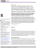 Cover page: Measures of Malaria Burden after Long-Lasting Insecticidal Net Distribution and Indoor Residual Spraying at Three Sites in Uganda: A Prospective Observational Study