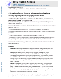 Cover page: Calculation of Organ Doses for a Large Number of Patients Undergoing CT Examinations.