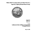 Cover page: Final Draft: Scoping Study and Work Plan for a High Bay Lighting Market Effects Study