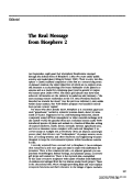 Cover page: The Real Message from Biosphere 2