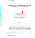 Cover page: Field Theory On the World Sheet: Mean Field Expansion And Cutoff Dependence