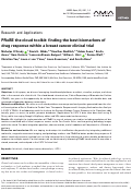 Cover page: PRoBE the cloud toolkit: finding the best biomarkers of drug response within a breast cancer clinical trial.