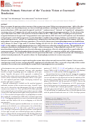 Cover page: Protein Primary Structure of the Vaccinia Virion at Increased Resolution