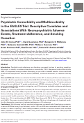 Cover page: Psychiatric co-morbidity and multi-morbidity in the EAGLES trial: Descriptive correlates and associations with neuropsychiatric adverse events, treatment adherence, and smoking cessation