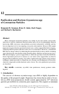 Cover page: Purification and Electron Cryomicroscopy of Coronavirus Particles