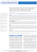 Cover page: Disease Control Rate at 8 Weeks Predicts Subsequent Survival in Platinum-Treated Extensive Stage Small-Cell Lung Cancer: Results From the Southwest Oncology Group (SWOG) Database