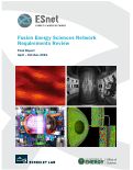 Cover page: Fusion Energy Sciences Network Requirements Review (Final Report)