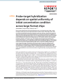 Cover page: Probe-target hybridization depends on spatial uniformity of initial concentration condition across large-format chips