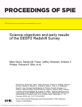 Cover page: Science Objectives and Early Results of the DEEP2 Redshift Survey