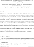 Cover page: Energy and power quality measurement for electrical distribution in AC and DC microgrid buildings