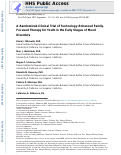 Cover page: A Randomized Clinical Trial of Technology-Enhanced Family-Focused Therapy for Youth in the Early Stages of Mood Disorders.