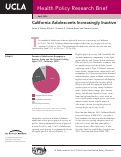 Cover page: California Adolescents Increasingly Inactive