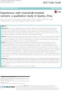 Cover page: Experiences with insecticide-treated curtains: a qualitative study in Iquitos, Peru