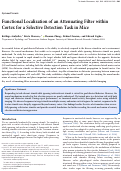 Cover page: Functional Localization of an Attenuating Filter within Cortex for a Selective Detection Task in Mice