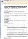 Cover page: The Association Between Self-Reported Mental Health Status and Alcohol and Drug Abstinence 5 Years Post-Assessment for an Addiction Disorder in U.S. and Swedish Samples