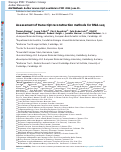 Cover page: Assessment of transcript reconstruction methods for RNA-seq