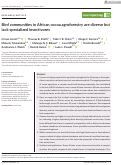 Cover page: Bird communities in African cocoa agroforestry are diverse but lack specialized insectivores