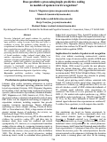 Cover page: Does predictive processing imply predictive codingin models of spoken word recognition?