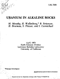 Cover page: URANIUM IN ALKALINE ROCKS