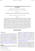 Cover page: U.S. Daily Temperatures: The Meaning of Extremes in the Context of Nonnormality