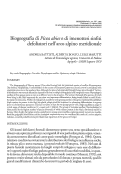 Cover page: Biogeografia di <i>Picea abies</i> e di imenotteri sinfiti defoliatori nell'arco alpino meridionale