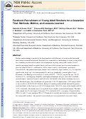 Cover page: Facebook recruitment of young adult smokers for a cessation trial: Methods, metrics, and lessons learned