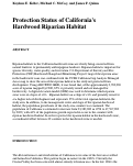 Cover page: Protection status of California's hardwood riparian habitat