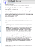 Cover page: Developing new predictive alarms based on ECG metrics for bradyasystolic cardiac arrest