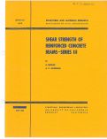 Cover page: Shear Strength of Reinforced Concrete Beams, Series III