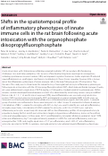 Cover page: Shifts in the spatiotemporal profile of inflammatory phenotypes of innate immune cells in the rat brain following acute intoxication with the organophosphate diisopropylfluorophosphate