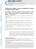 Cover page: Pharmacologic inhibition of histone demethylation as a therapy for pediatric brainstem glioma