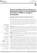 Cover page: Clinical and Molecular Correlates of Abnormal Changes in the Cerebellum and Globus Pallidus in Fragile X Premutation