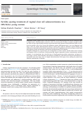 Cover page: Fertility sparing treatment of vaginal clear cell adenocarcinoma in a DES-Naïve young woman.